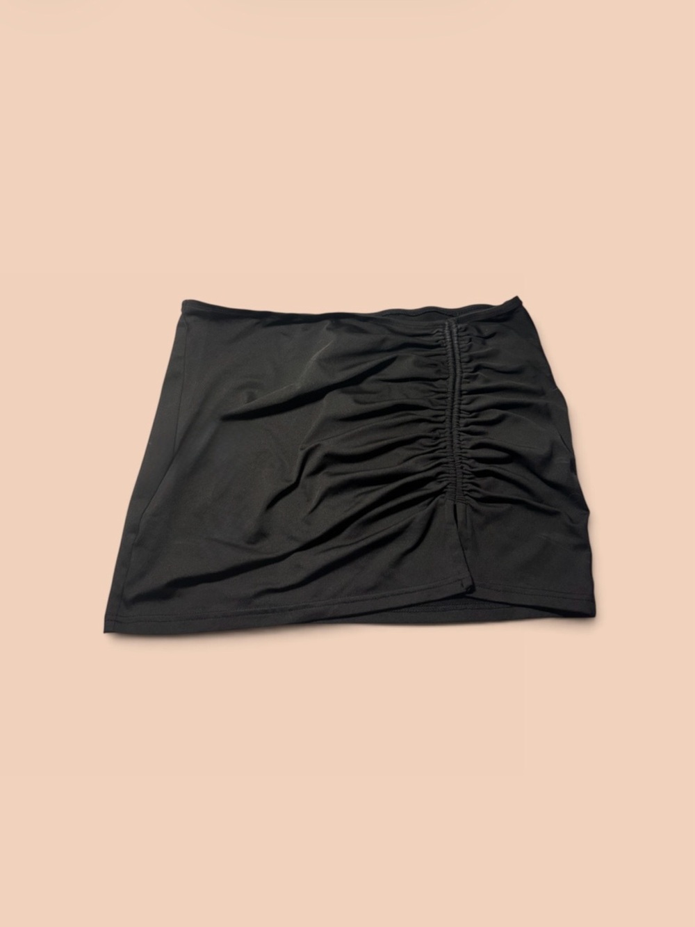 SHEIN Black Ruched Side Mini Skirt
